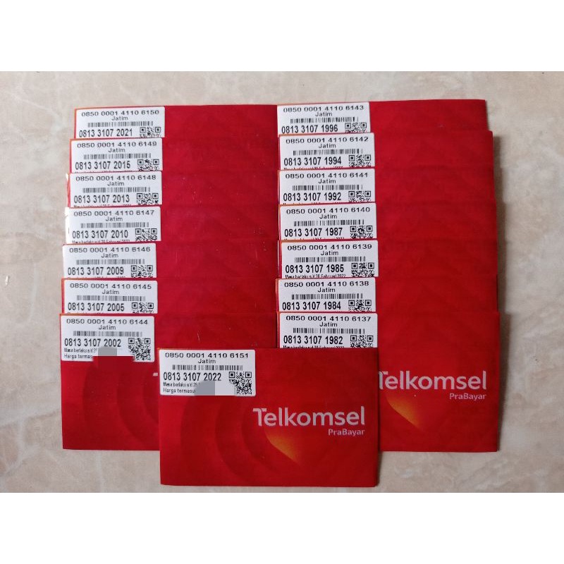 Kartu perdana nomor cantik Telkomsel simpati 4G 5G rapi tanggal bulan tahun lahir 31 Juli