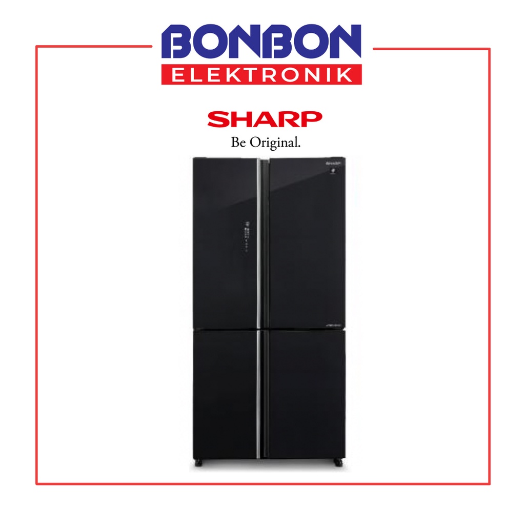 Sharp Kulkas Side By Side 4 Pintu SJ-IF91PG-GB Gloss Black SJIF91