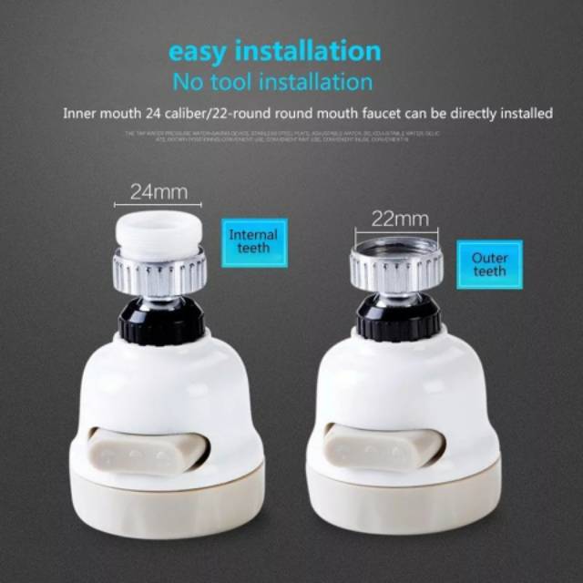 3 Mode Faucet Fleksibel Water sprayer flazz sambungan kran air cuci piring wastafel 360 derajat