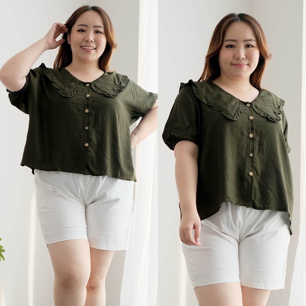 ELOKA TOP BAJU ATASAN BLOUSE WANITA BIGSIZE BIG SIZE JUMBO BESAR MURAH-6