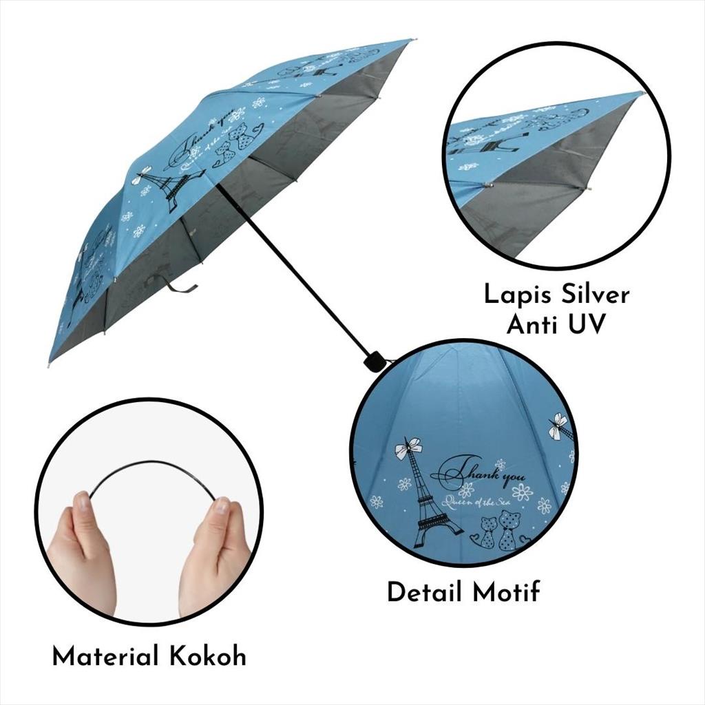 Umbrella Payung Lipat Otomatis 3D Magic Anti Uv Proteciton Payung Lipat Lucu Unik Ke44