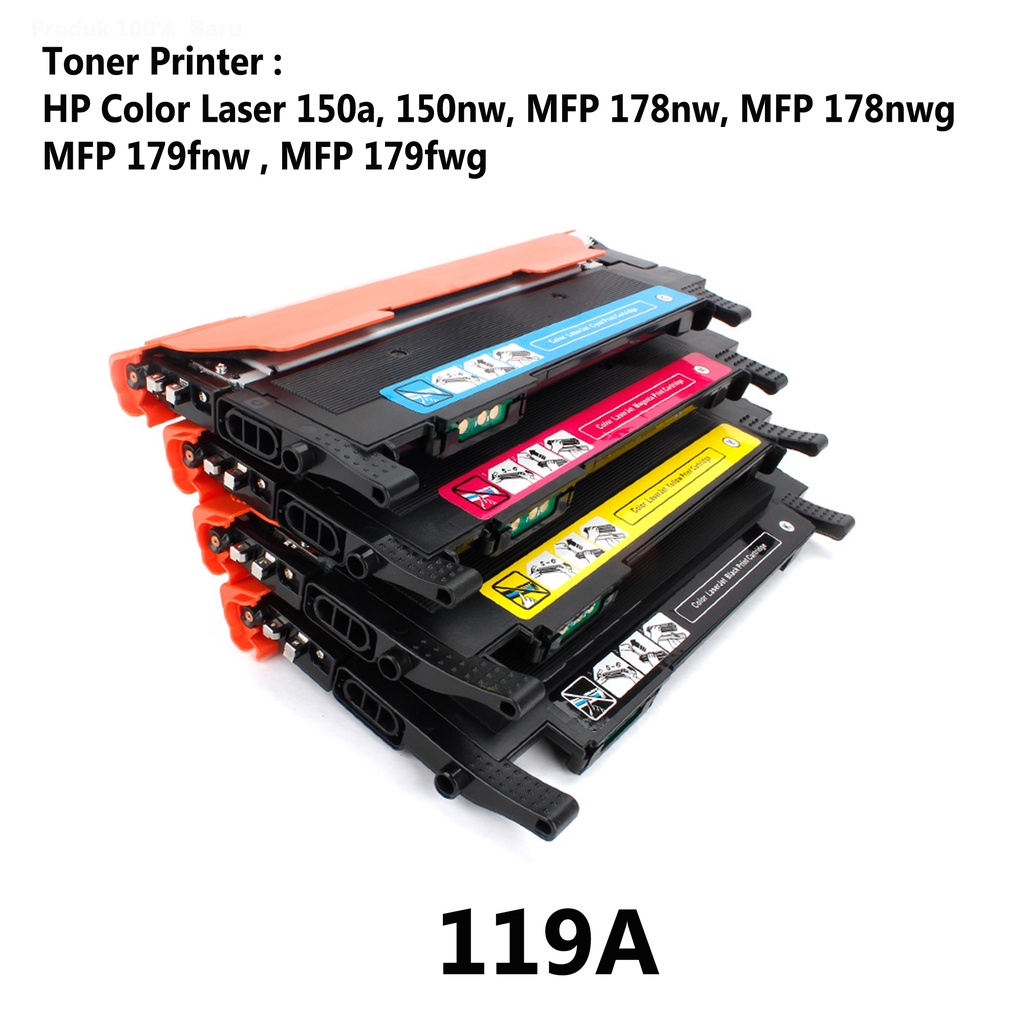 Toner Cartridge 119A Printer HP Color Lasere 150a, 150w, MFP 179fnw, MFP 178nw