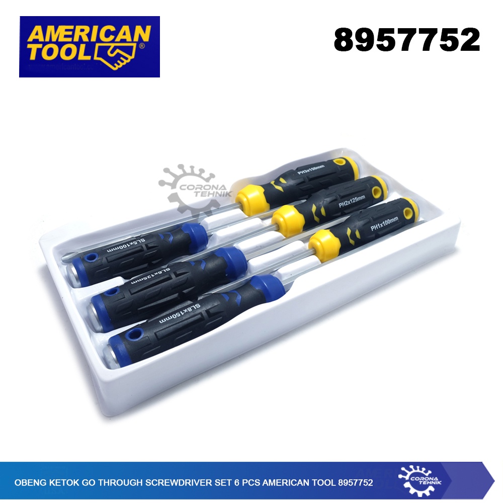 American Tool 8957752 - Obeng Ketok Go Through Screwdriver Set 6 Pcs