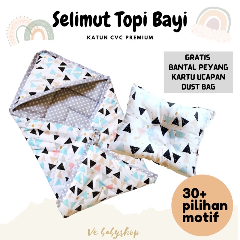 SELIMUT TOPI BABY / SELIMUT TOPI BAYI / HOODIE BLANKET BABY