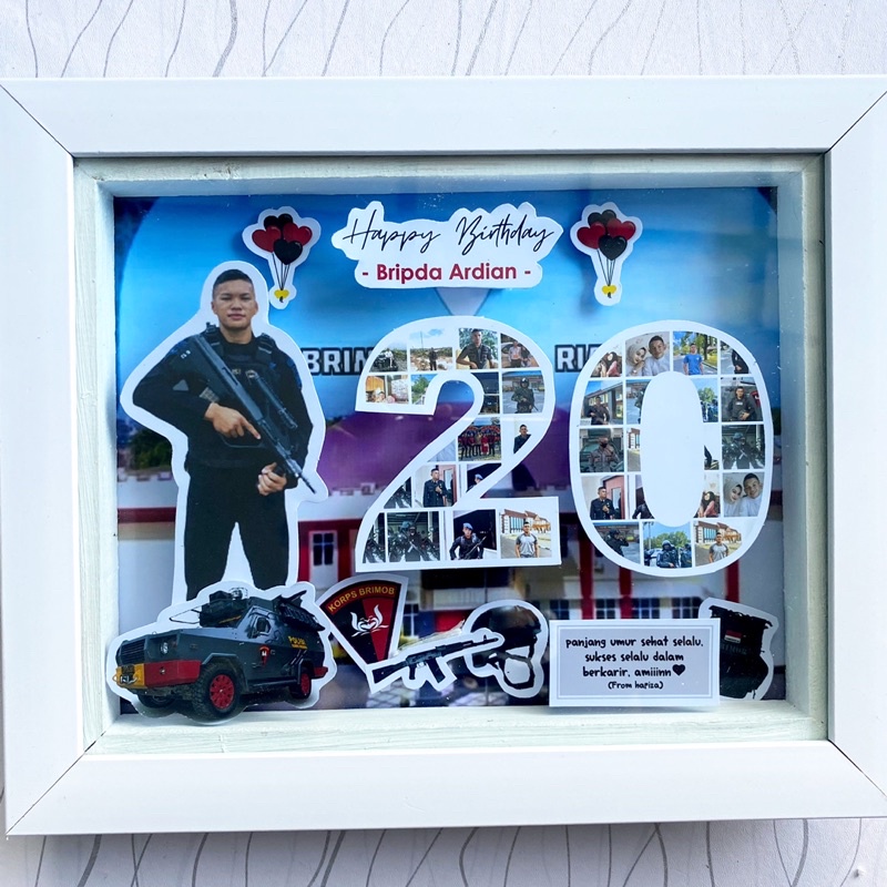 SCRAP MOZAIK FRAME 20x25cm | KADO VALENTINE | KADO ANNIVERSARY | KADO WEDDING | BIRTHDAY