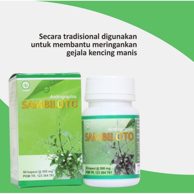 sambiloto Kapsul Daun Herbal Anti virus Radang Paru BPOM | 50 Kapsul