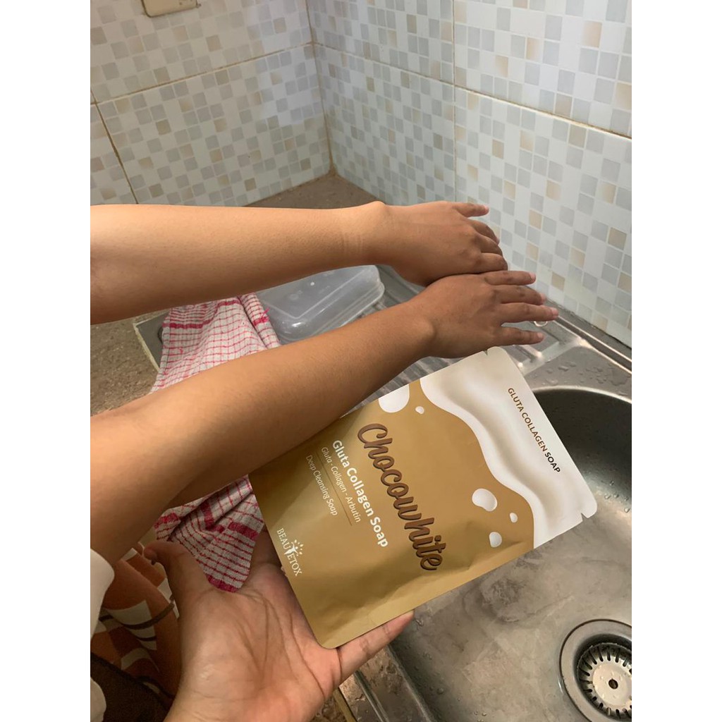 GLUTA COLLAGEN SOAP ORIGINAL BEAUTETOX CHOCOWHITE WHITEMILKY SABUN KOLAGEN COLAGEN