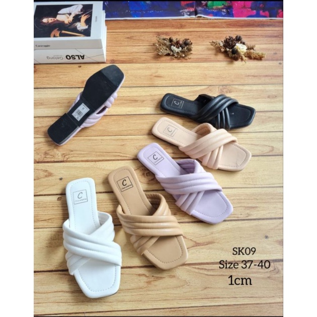 ABBUSHOES Sk 09 plat teflek silang yoppo 1cm