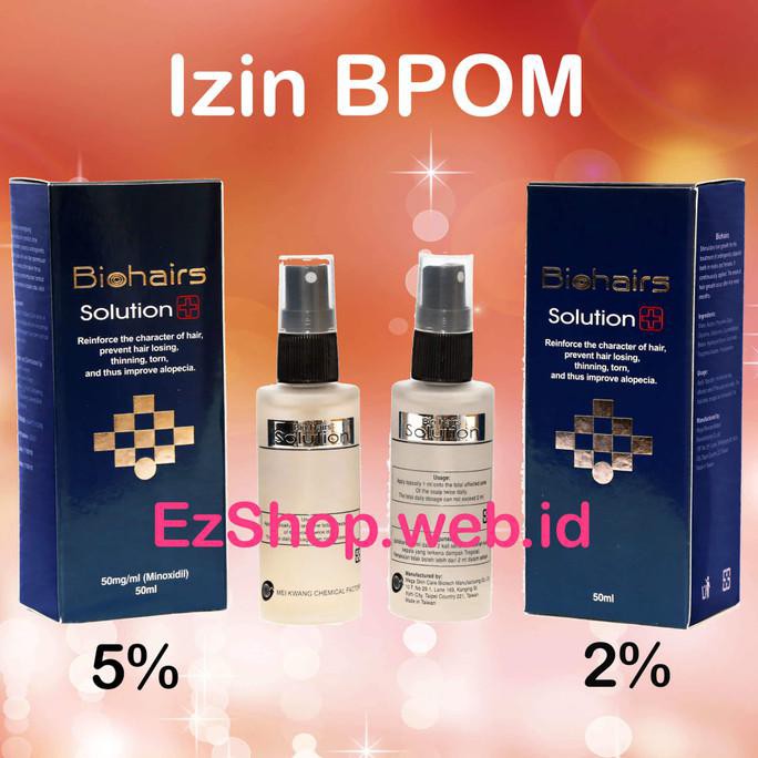 BIO HAIR SOLUTION 5% TONIC PENUMBUH RAMBUT ALAMI ASLI EZ SHOP BIOHAIRS