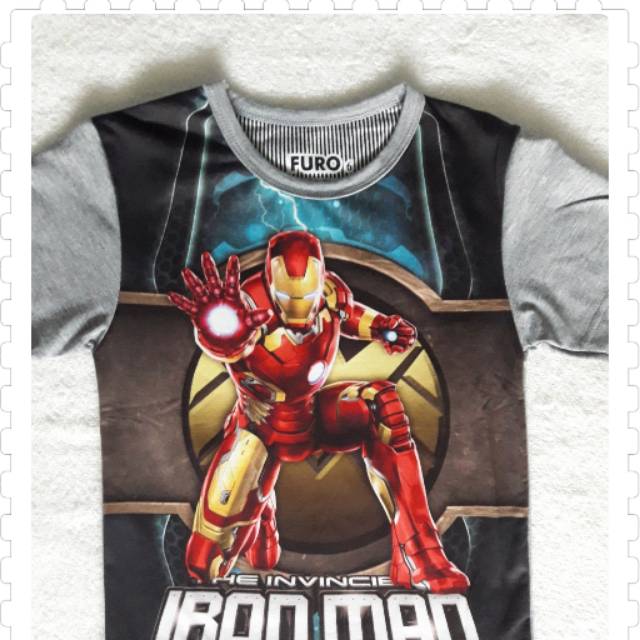 Baju anak cowok Kaos Karakter Iron Man