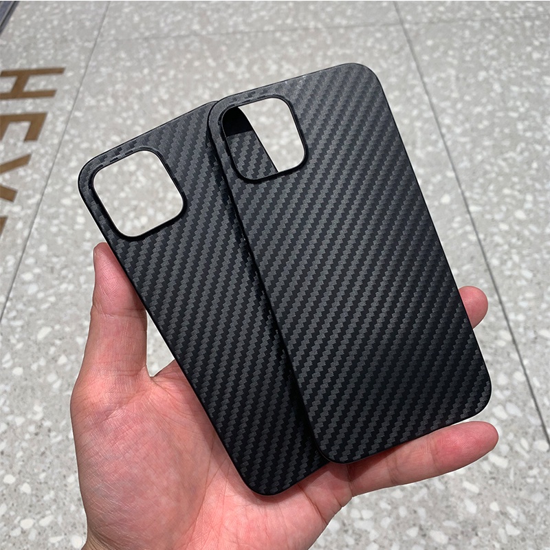 (Hard Case) Hard Case PC Ultra Slim Motif Carbon Fiber Untuk iPhone 13 12 Pro Max mini 11 Pro Max 8 7 Plus X XS XR