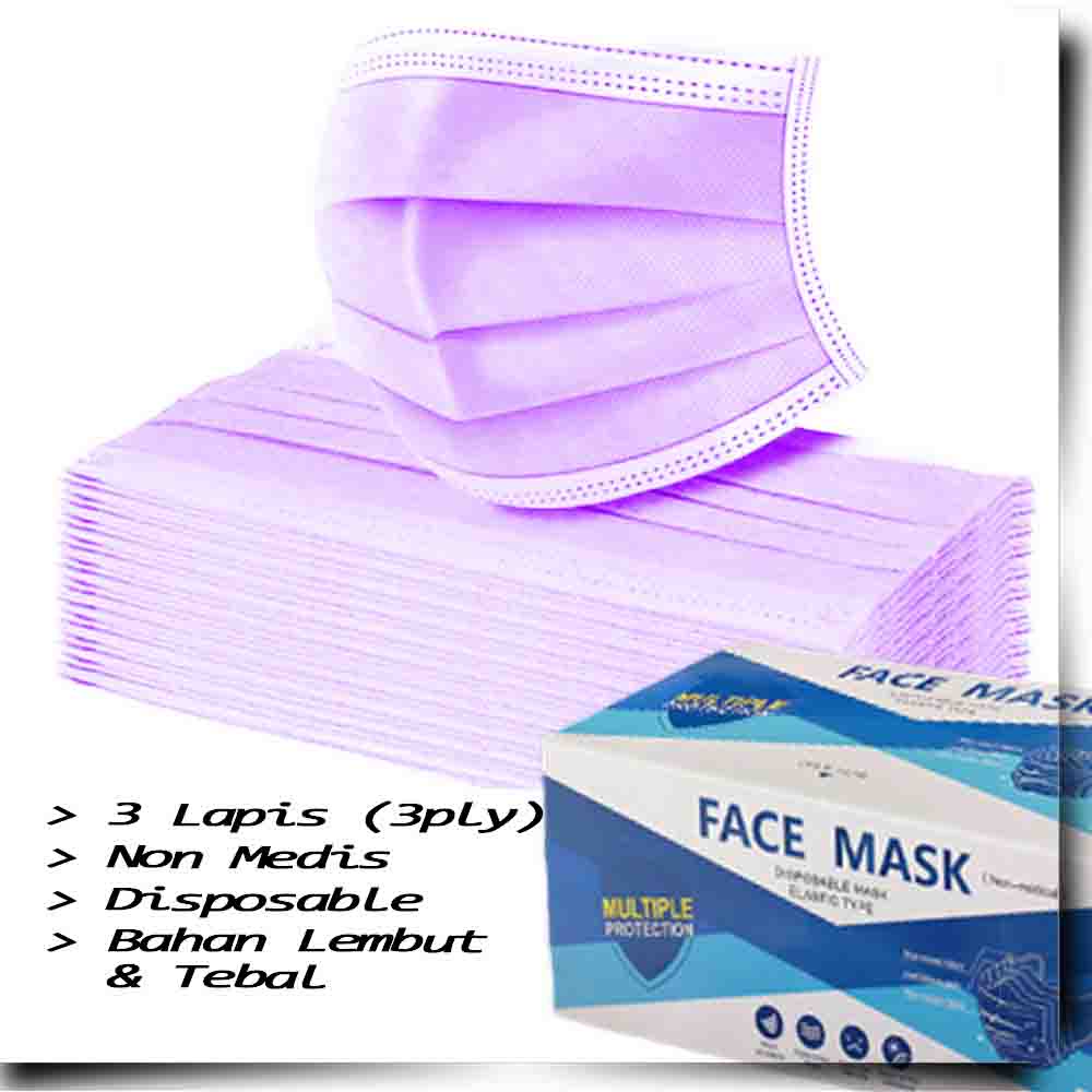 Mkids - Masker Disposable / Surgical Mask / Face Mask 3Ply Non-Medis  Masker Kain SCUBA