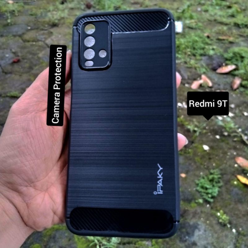 Case Ipaky Redmi 9T Carbon Casing Super Best Seller With Camera Protector