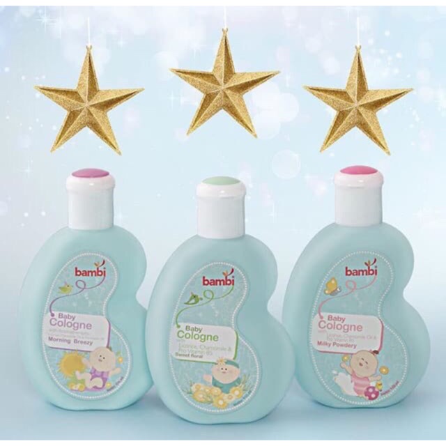 Bambi BABY COLOGNE 100ml / HAIR GEL / ANTI MOSQUITO / SUNSCREEN / DIAPER RASH / MILK BATH / SHAMPOO