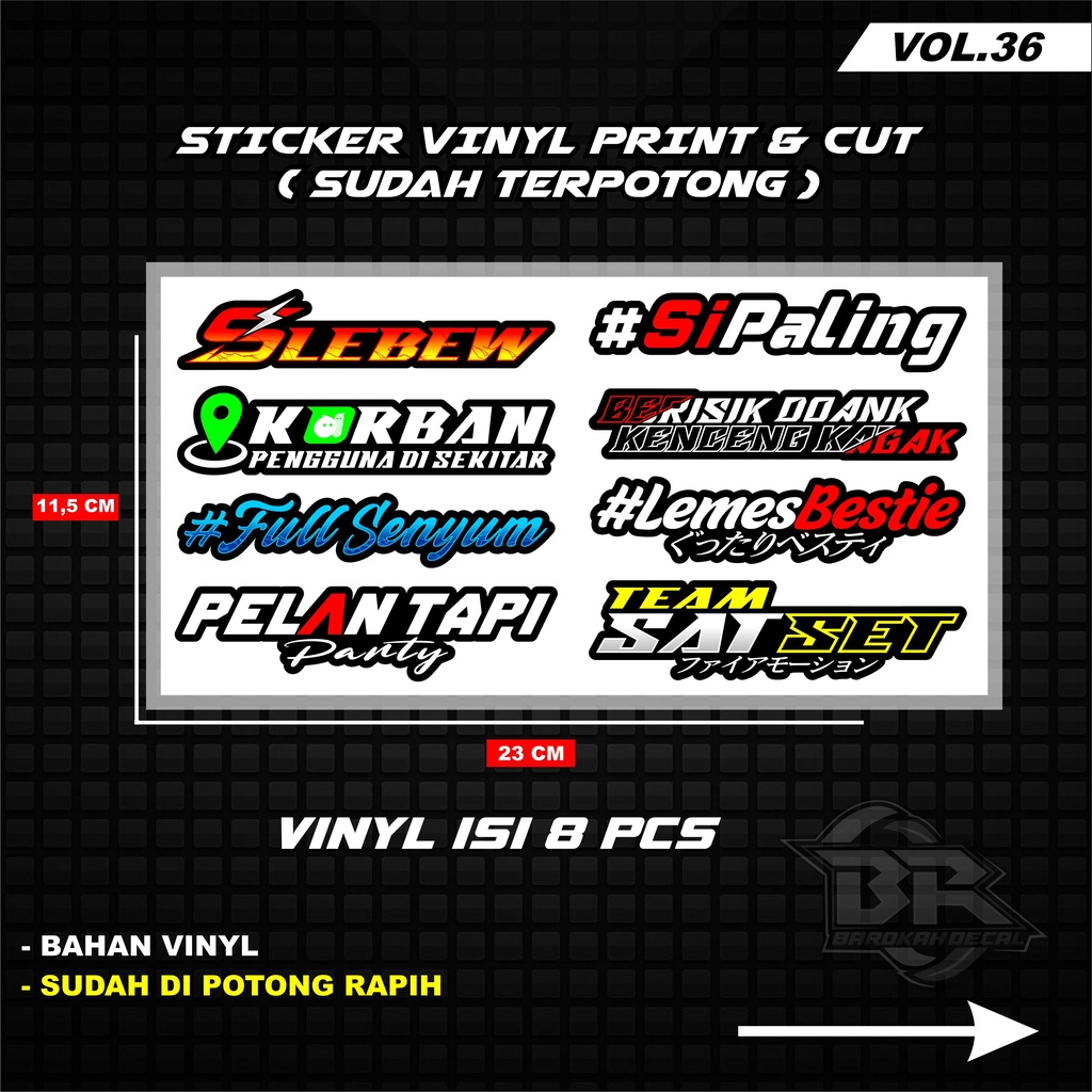 Sticker Print Cut Stiker Racing Pack Stiker Motor Stiker Variasi