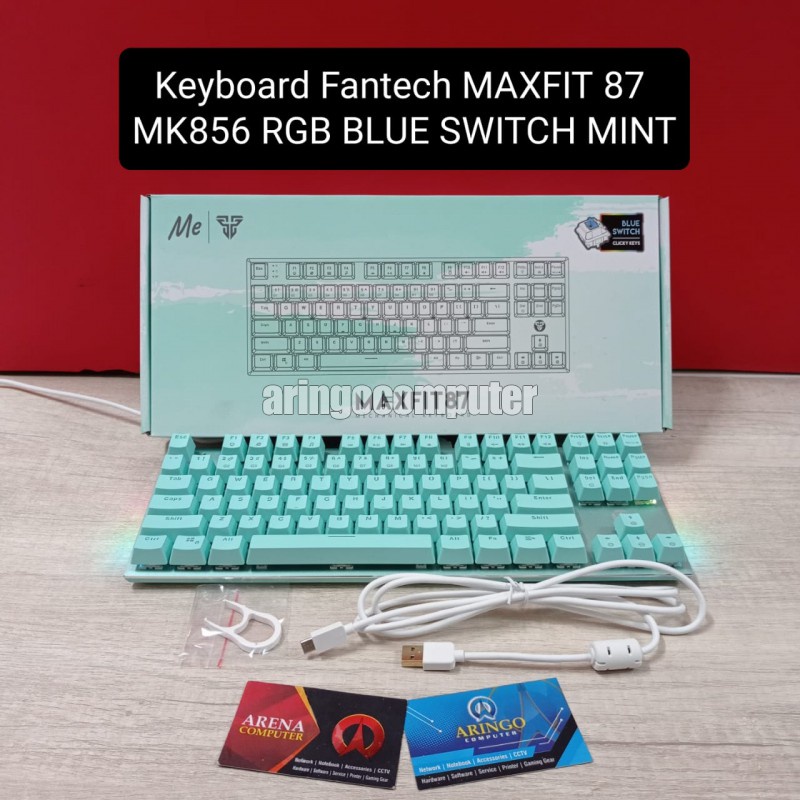 Keyboard Fantech MAXFIT 87 MK856 RGB BLUE SWITCH MINT