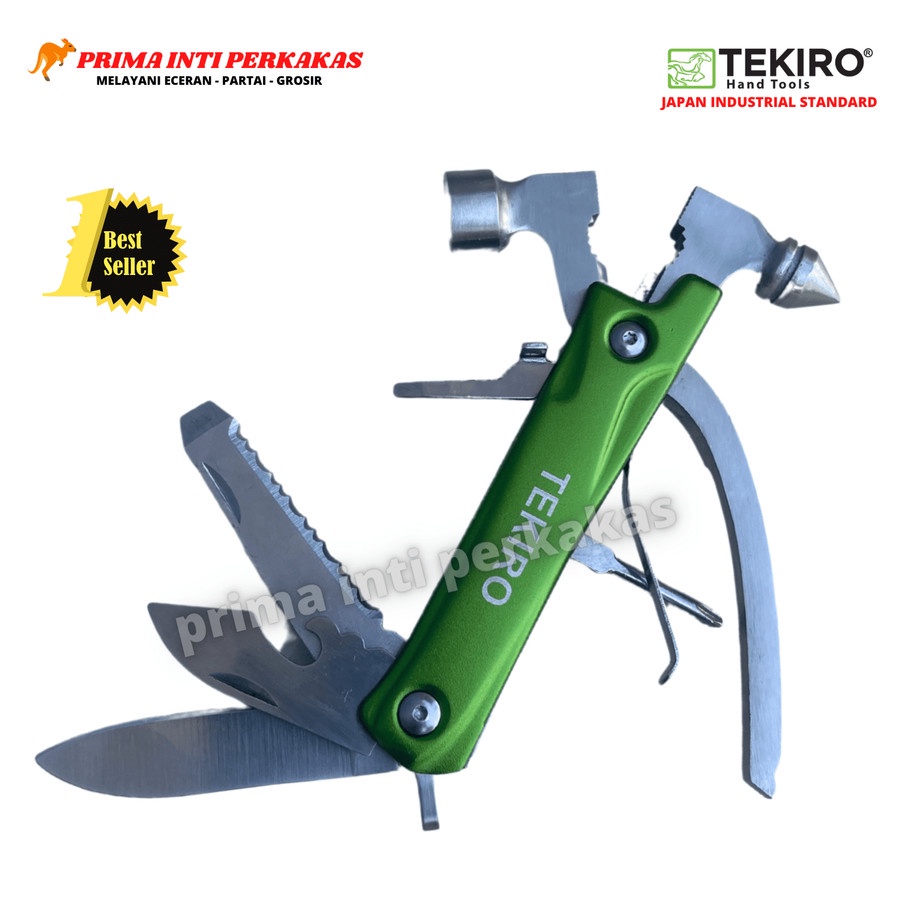 Tekiro Multifunction Hammer Stainless Steel / Palu Kaca / Martil 15in1