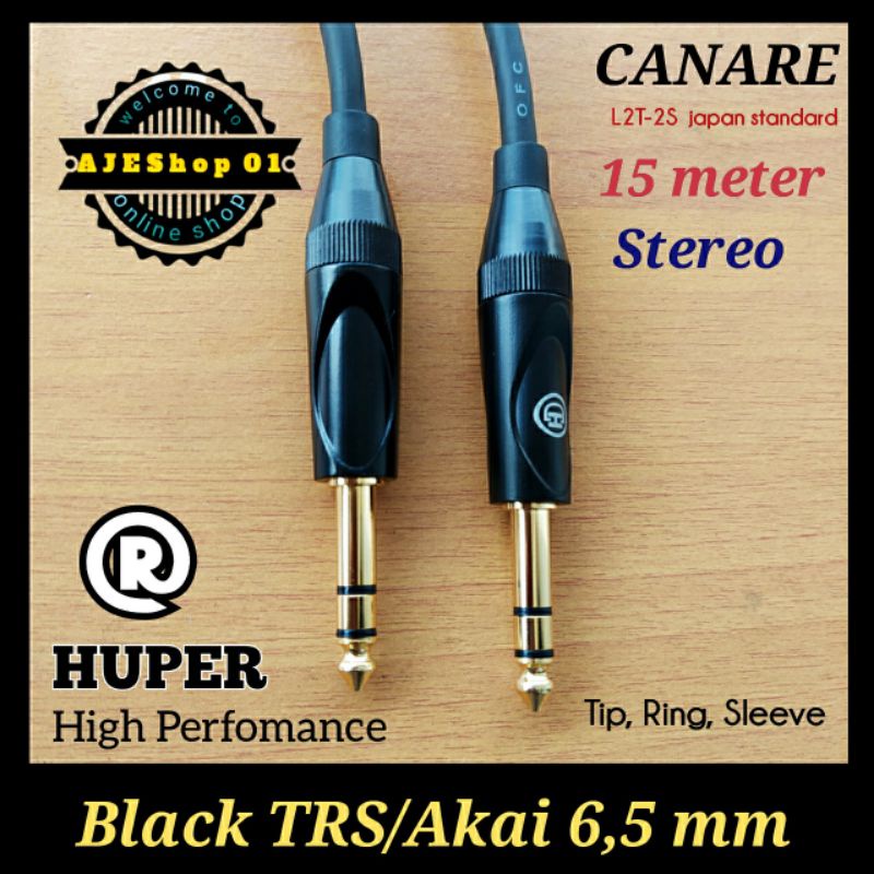 Kabel jack akai stereo kabel jack TRS 6,5 berkualitas 15 meter