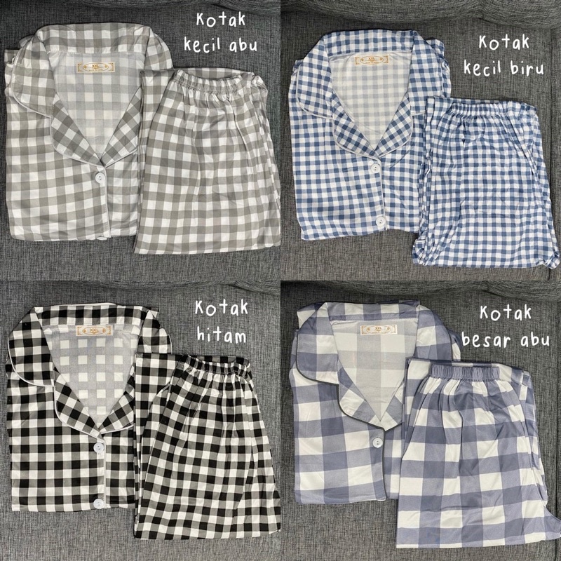 Piyama Kotak Import Korea Lengan atas panjang Piyama korea Taehyung PP