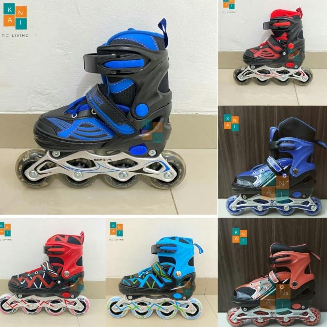 Sepatu roda lampu Roller Blade Inline Bajaj Sofiya power Ban Karet