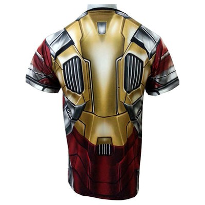 Asli Kaos Baju Pria Iron Man Marvel Superhero 3D Printing Gym Fitnes Sepeda Terbaru