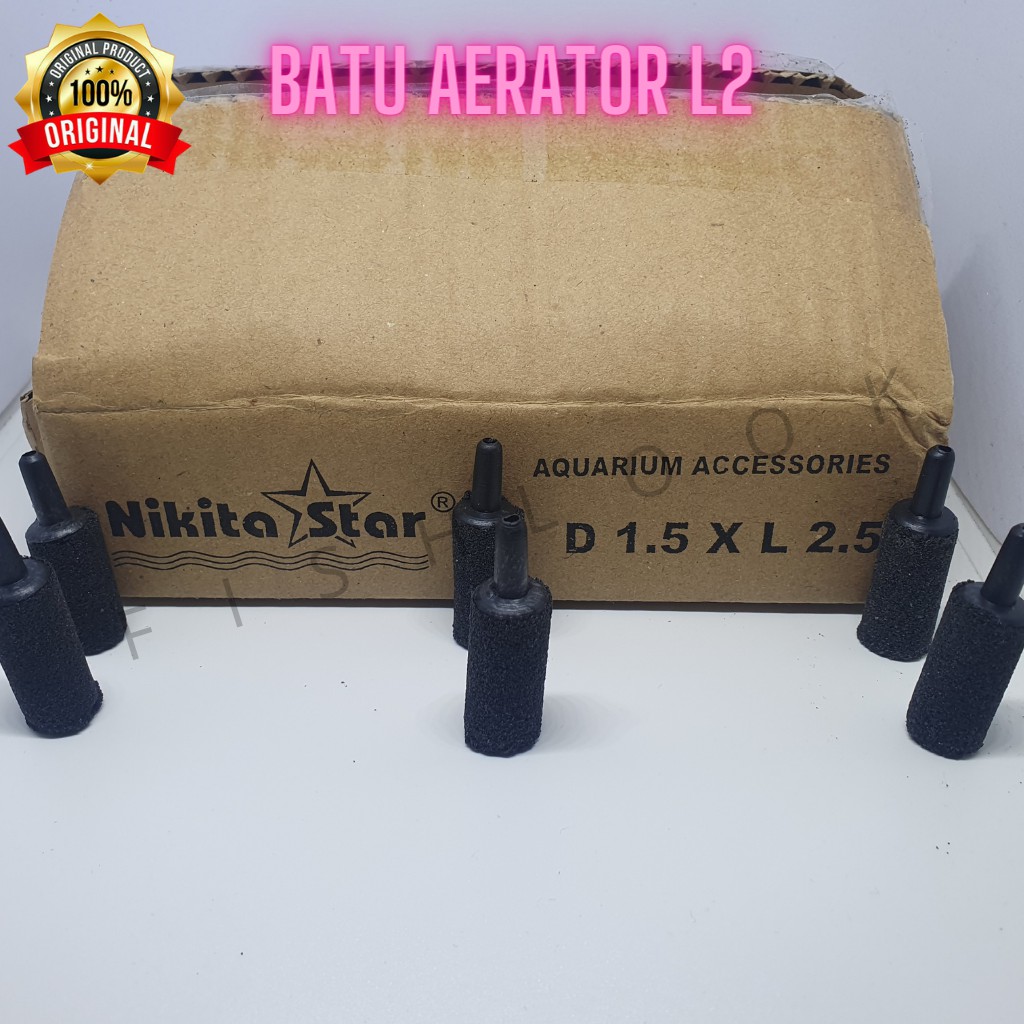 Batu aerator MULTI / batu gelembung udara / batu oksigen aquarium D1.5-L2