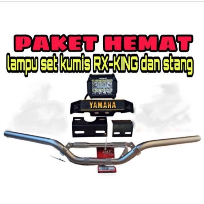 Paket Rx-King Stang Daytona Plus Lampu Sorot Led+ Kumis + Breket