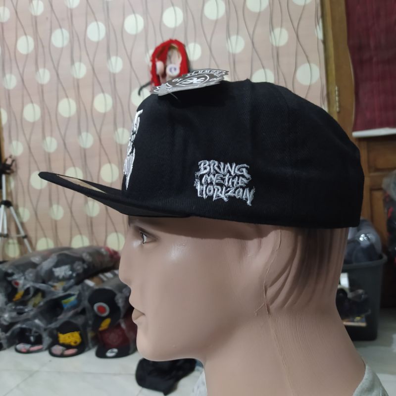 Topi Snapback metal distro pria Bordir Bring me the horizon