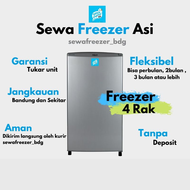 Sewa Freezer - 4 Rak - Luar Kota Bandung