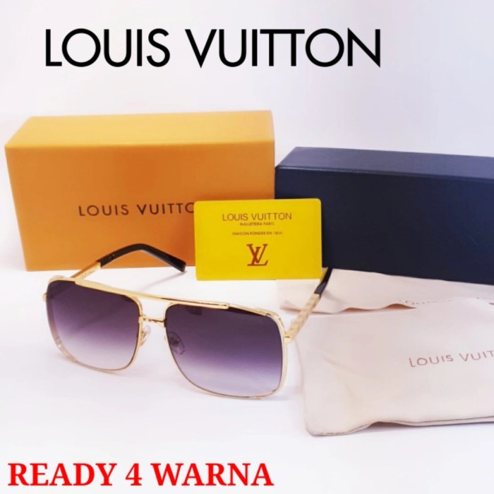 Diskon❤ Kacamata ❤Wanita Merk Louis Vuitton Original FullSet & Kain / Free Box2