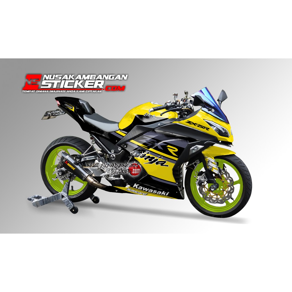 Decal Stiker Ninja 250 FI ZX250R KUNING