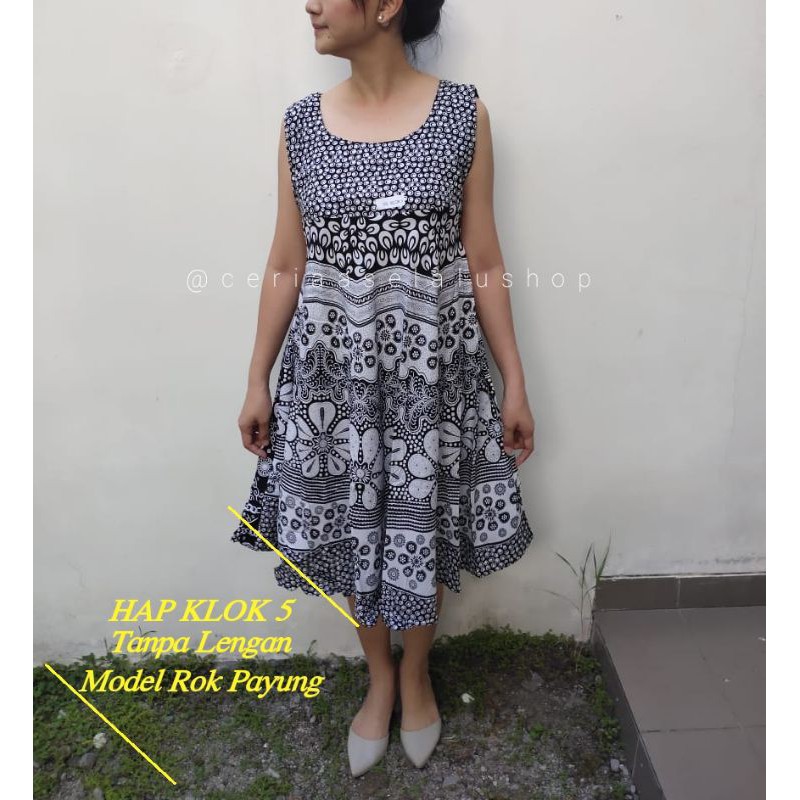 DASTER HAP KLOK 5 TANPA LENGAN KUTUNGAN PUTUNGANDASTER HAP KLOK 5