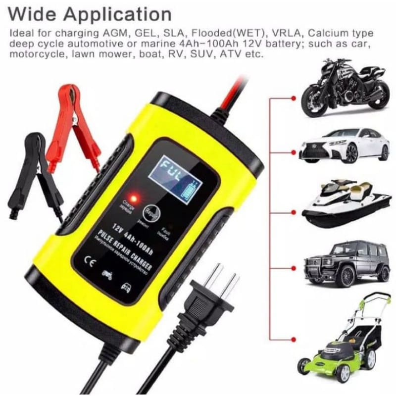 Charger Aki Mobil Smart Battery Repair cas aki Lead Acid 12v 6a