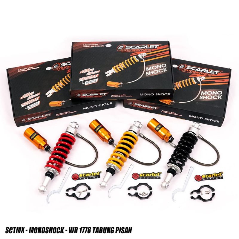 Monoshock Shockbreaker Shock Belakang Cross SCARLET MX KLX DTRACKER 1768 Tabung Pisah Monoshock WR 1