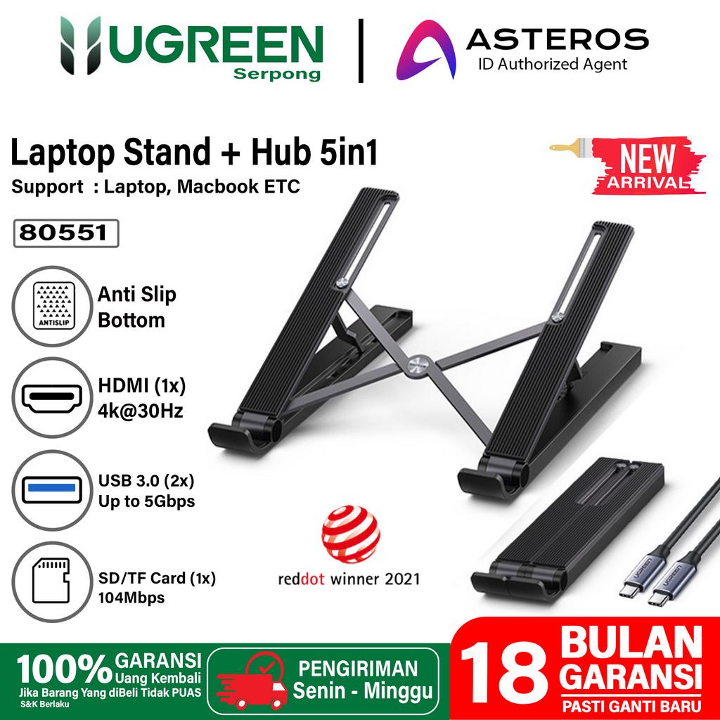 UGREEN Laptop Stand Holder USB HUB Docking Station USB C 4K HDMI TF SD 2 USB 3.0