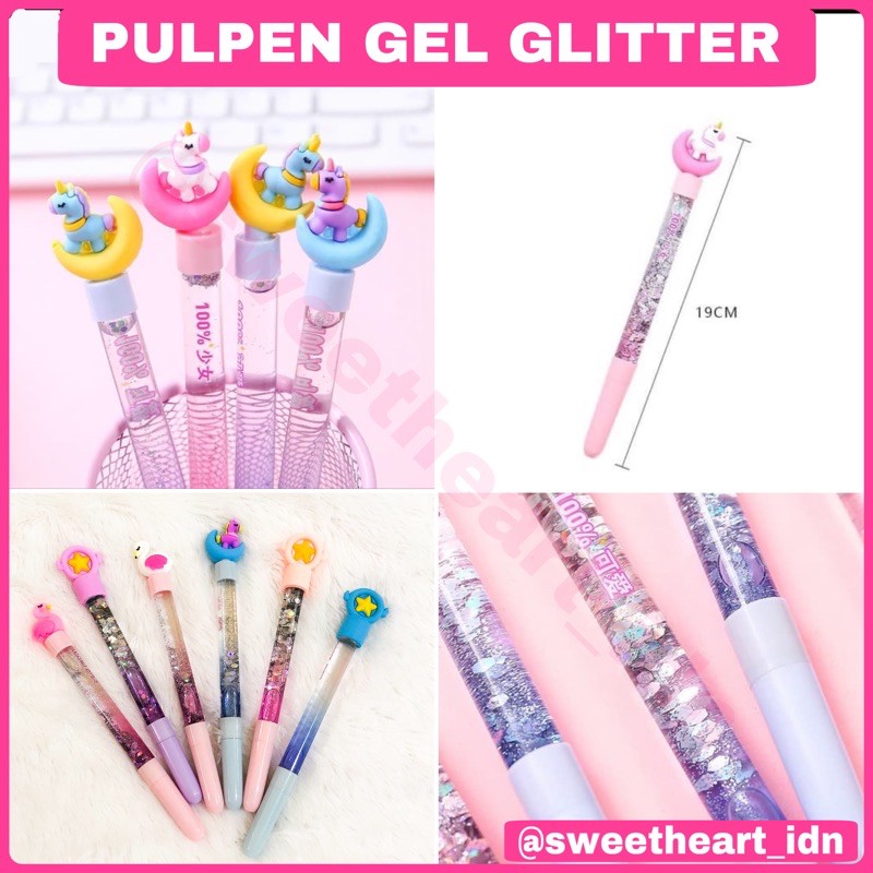 PULPEN GEL GLITTER / PULPEN LUCU KARAKTER