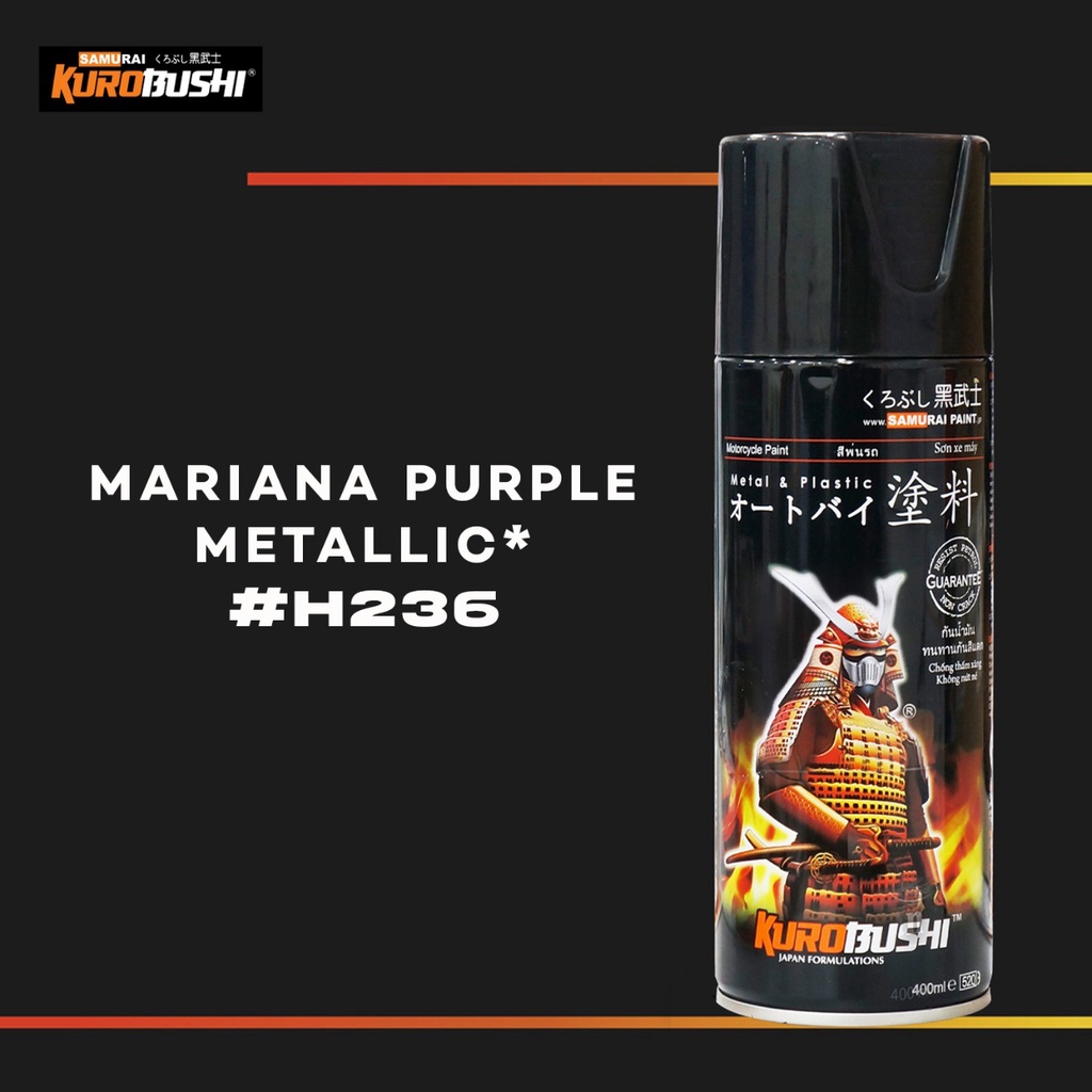 Samuraipaint, Mariana Purple Metallic H236 Cat Aerosol Kualitas Kompresor