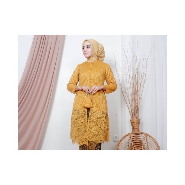 REAL PICT ATASAN KEBAYA TUNIK BRUKAT KANCING DEPAN / AMONG / KEBAYA BRUKAT / KEBAYA MODERN / KEBAYA BUSUI / KEBAYA KANCING DEPAN IBU BESAN / KEBAYA JUMBO / KEBAYA BROKAT JUMBO LD 120 / KEBAYA TUNIK SANGHAY / KEBAYA BROKAT