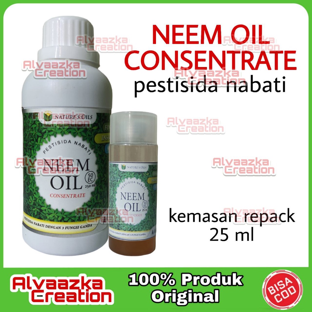 NEEM OIL konsentrat 25 ml insektisida fungisida anti tungau organik pestisida nabati