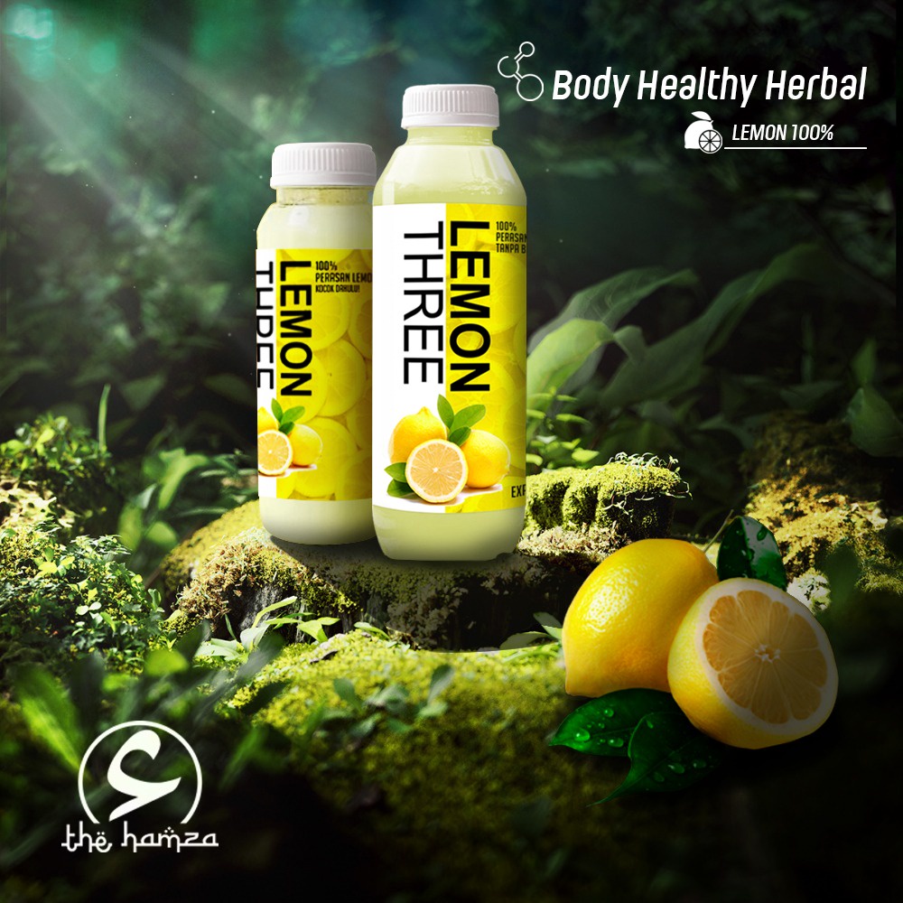 

LemonThree Sari Lemon Asli 500ML Bantu Diet/Detox 100% Air Perasan Lemon Asli