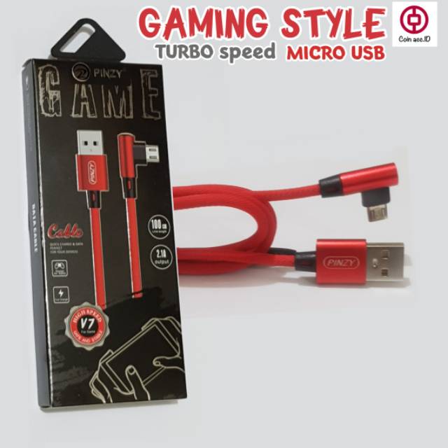 Kabel data GAME HI SPEED - V7 gaming style MICRO USB cable [GARANSI 1 BULAN]