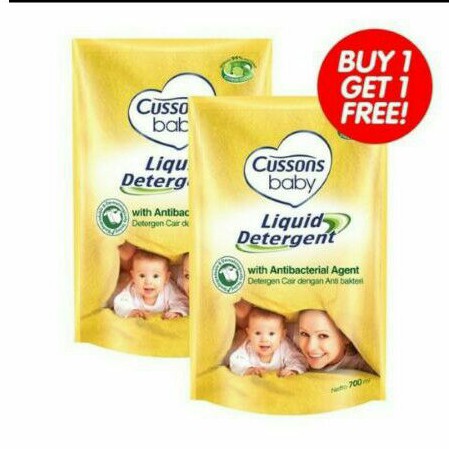 Cussons Baby Liquid Detergent 700ml + Free 700ml (Buy 1 Get 1) / Sabun Cuci Baju Bayi