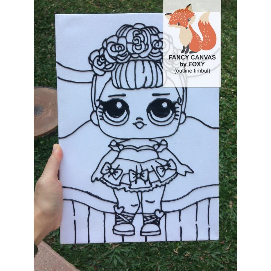 

NEW KANVAS LUKIS ANAK OUTLINE TIMBUL GAMBAR - LOL SUPRISE DOLL BANDO MAWAR PERALATAN MELUKIS ANAK