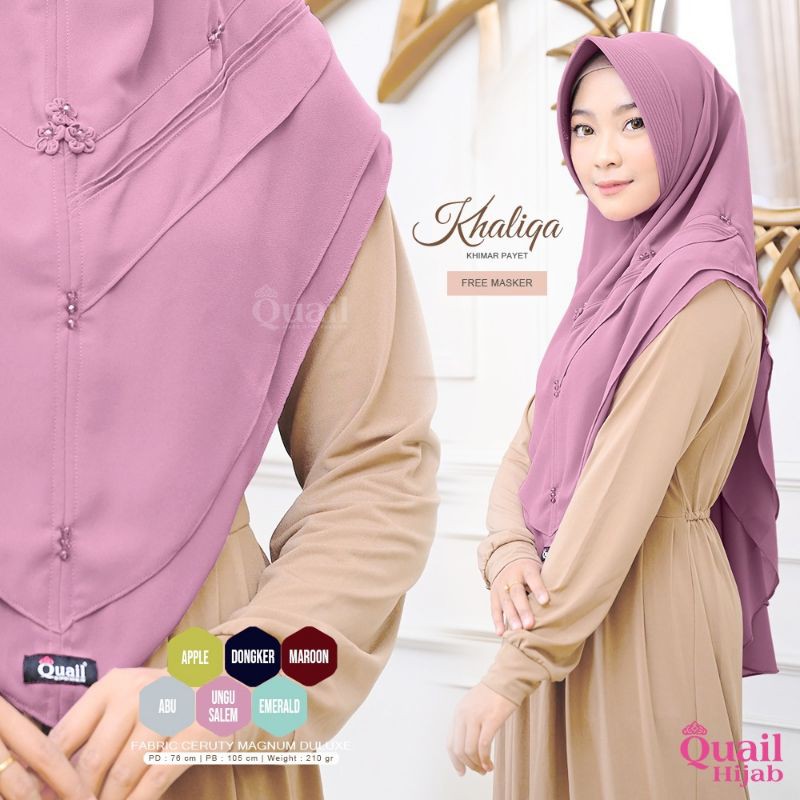 KHIMAR CERUTY QUAIL HIJAB KHALIQA