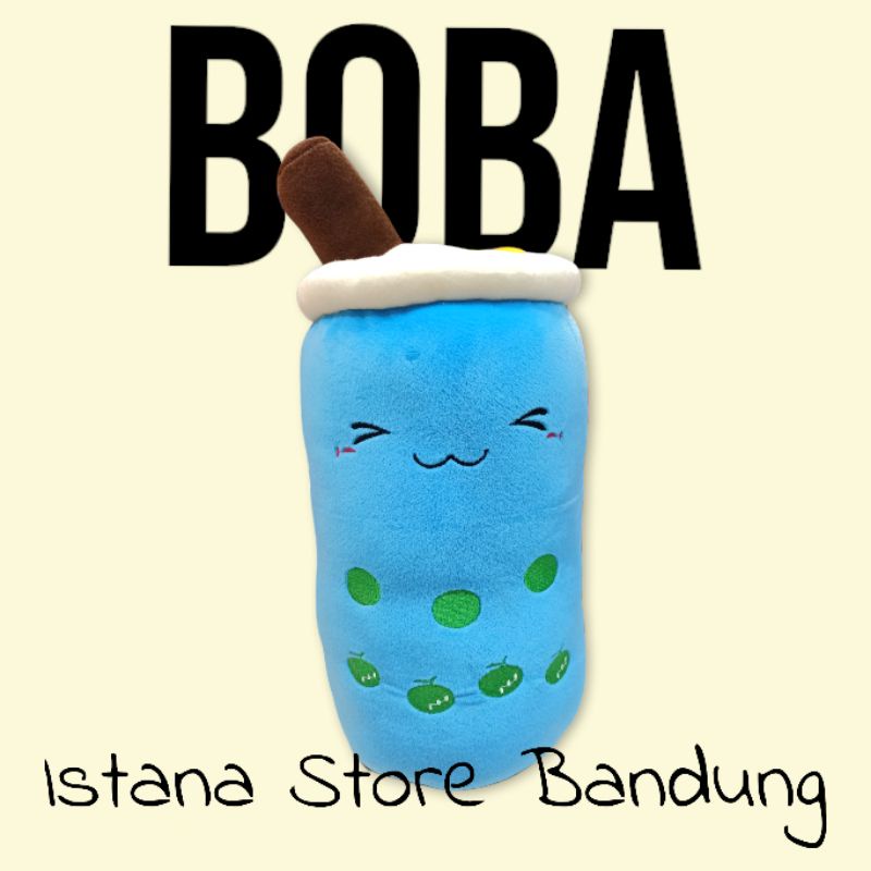 Boneka Boba Bubble Milk Tea Lucu Bahan Yelvo Tinggi 35CM Label SNI