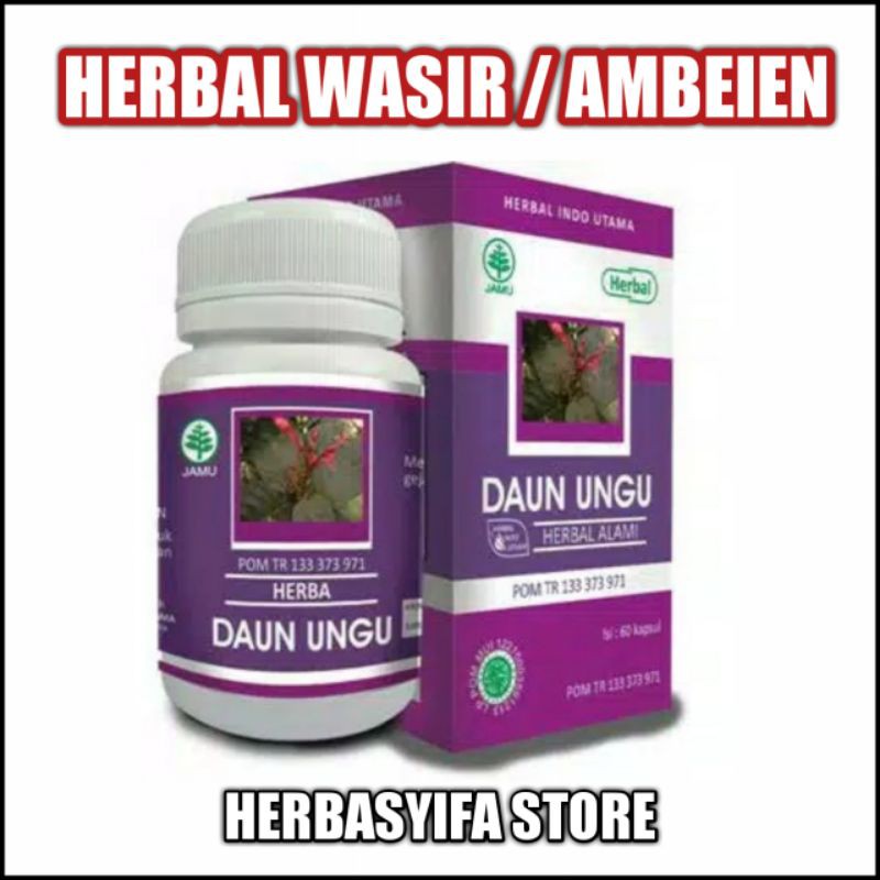 Kapsul Daun Ungu - Herbal Wasir Ambeien - Hemorhaldin