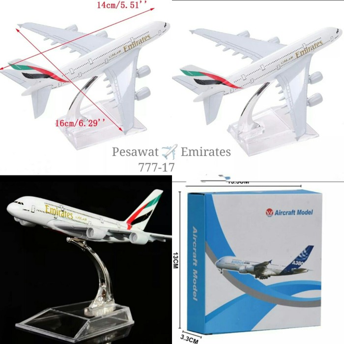 Diecast Pesawat Jet - Diecast Pesawat - Miniatur Pesawat Garuda Replika Pesawat Emirates 777-17