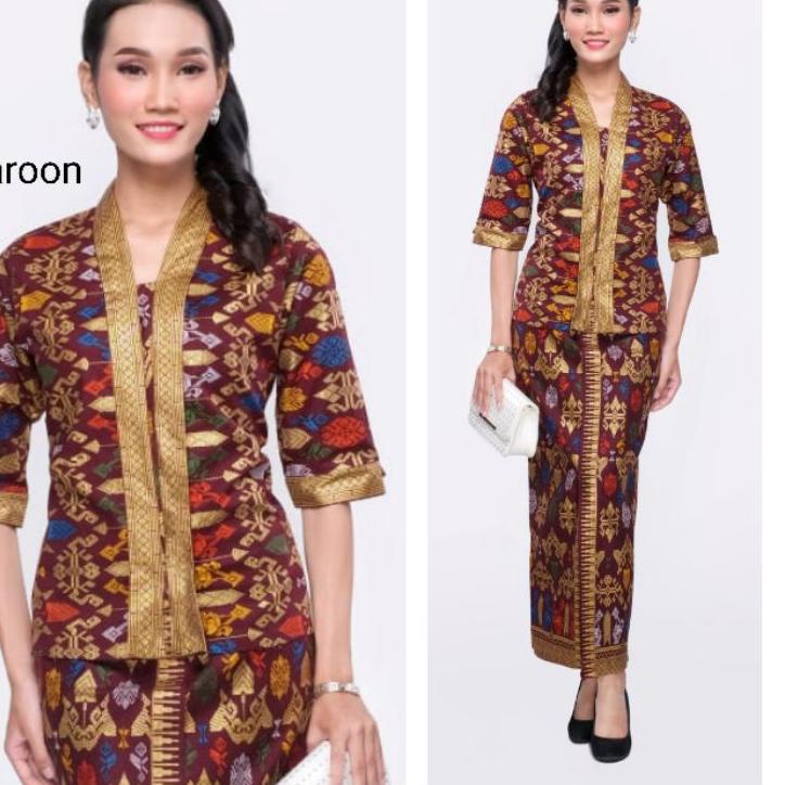 Recomended Kebaya Pramugari Batik Santika Rok Panjang