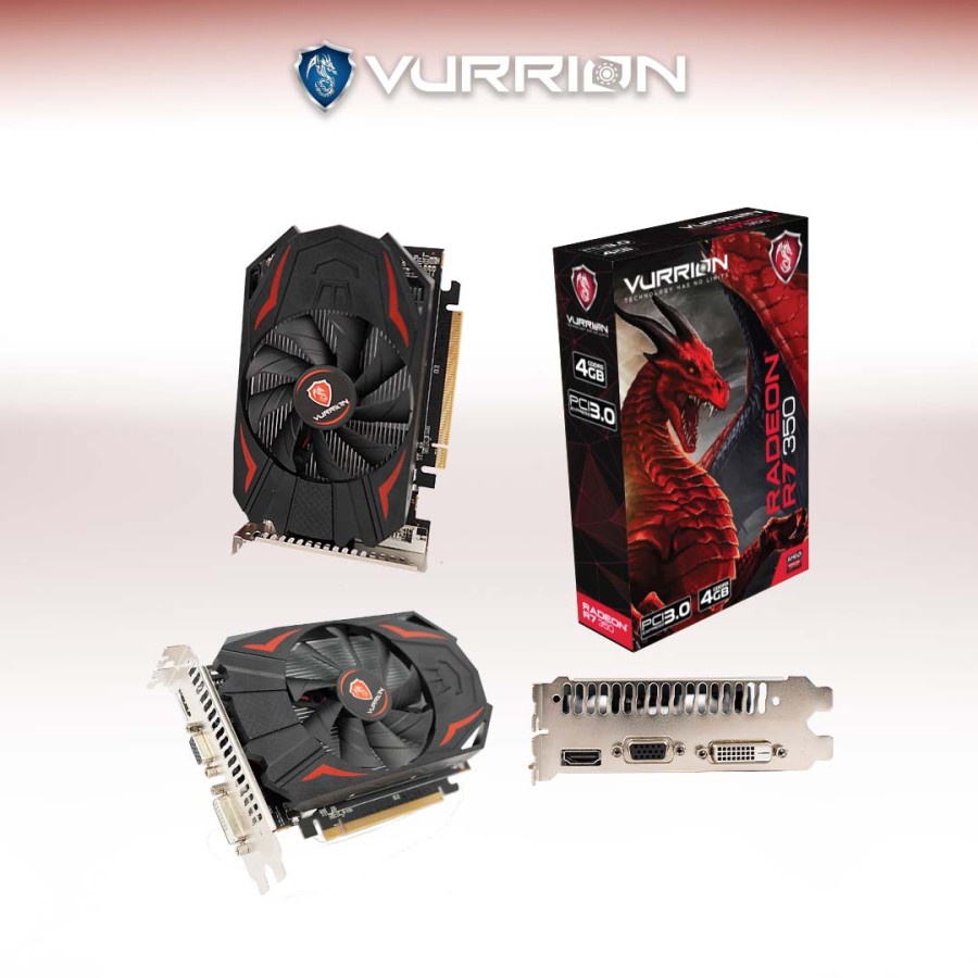 VGA VURRION R7 350 4GB DDR5 128BIT GAMING VGA ORI NAMPOLL GAN