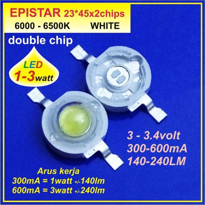 HPL 1W / HPL 3W / High Power LED 3 Watt White 2 chips EPISTAR